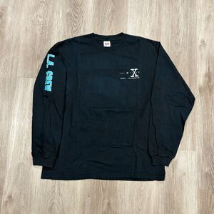 RARE Vtg The X-Files Je Souhaite L.A. Crew Long Sleeve Shirt TV Promo Sz XL Blck